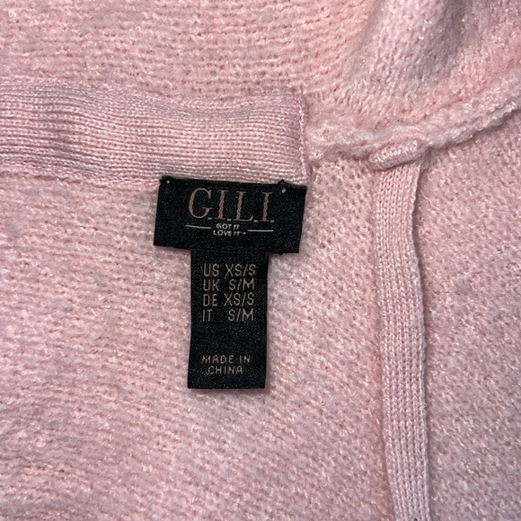 G.I.L.l. Jacquard Blanket Cardigan Sweater in Blush Pink | Size XS/S - Picture 8 of 9